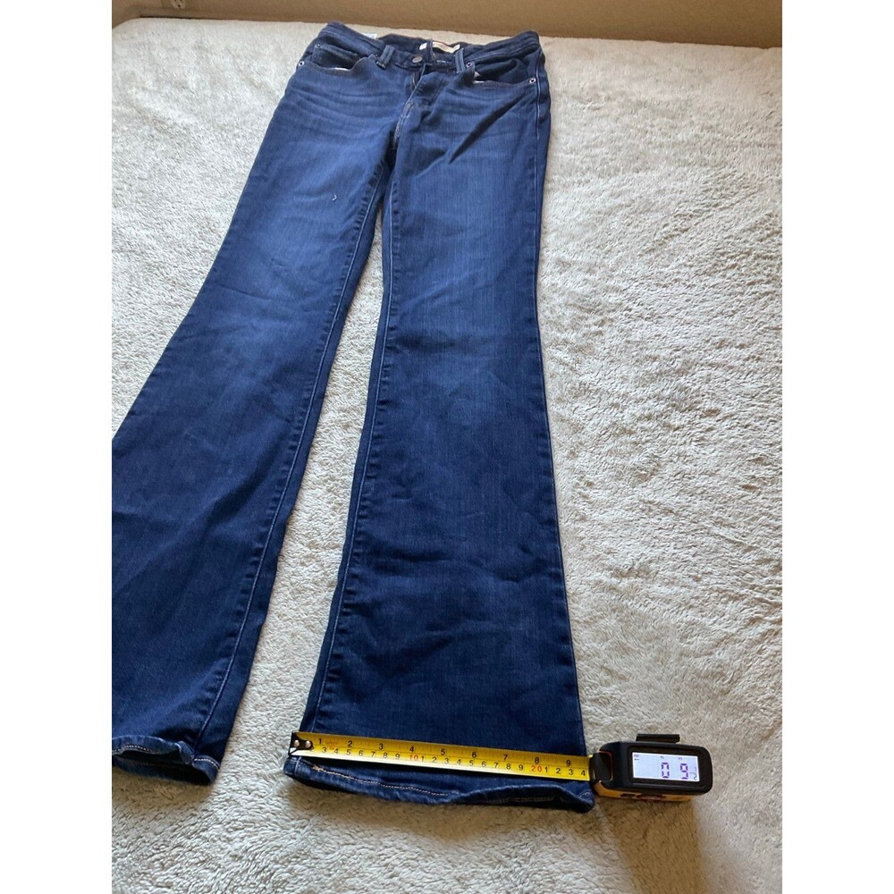 Levis Jeans Womens 27x32 Flare 726 Dark Wash High Rise Stretch Denim Boho Hippie - Picture 7 of 11